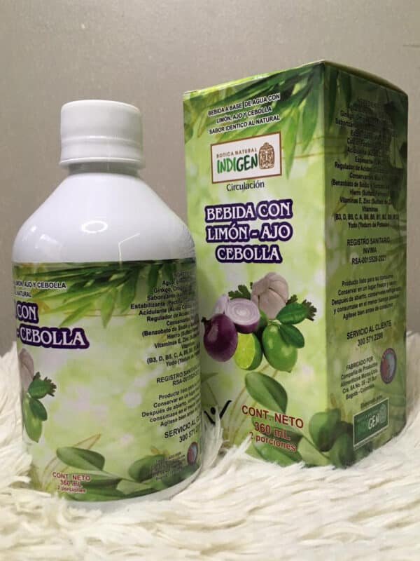 Bebida con Limón Ajo y Cebolla